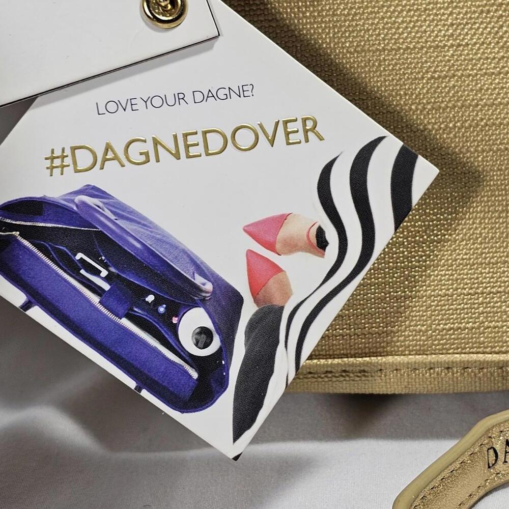 Dagne Dover 901 Champagne Coated Canvas Shoulder Bag Purse F14-400-901-100 - Picture 4 of 15
